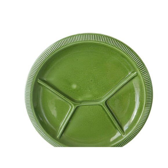 4 Vintage Fondue Plates Grill Plates Made In Italy Yellow Green - Picture 6 of 7